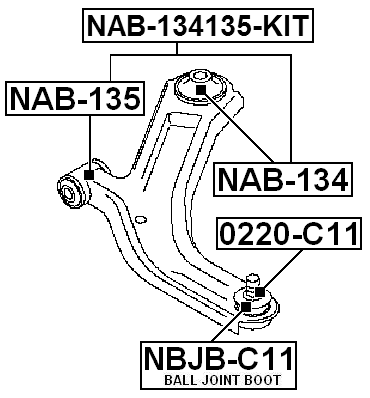 Nissan versa control arm bushing #5