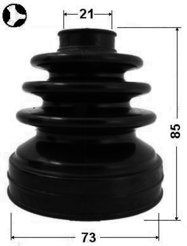 Boot Inner CV Joint Kit 73X85X21 FEBEST 0215-B10RS OEM