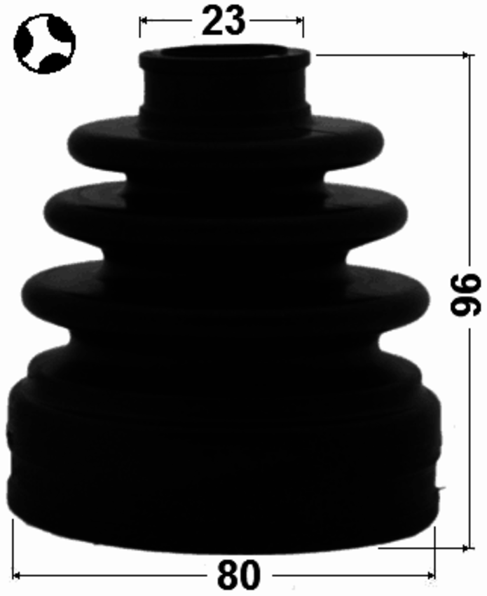 Boot Inner Cv Joint Kit 80X96X23 Febest 0215-JJ10ET OEM C9GDA