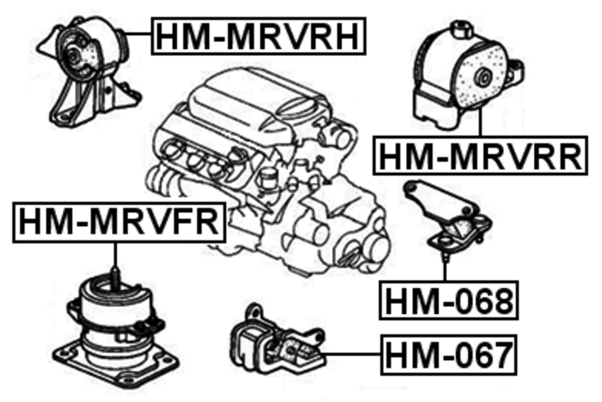 HYDRO RIGHT ENGINE MOUNT Febest: HM-MRVRH 