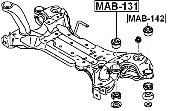 Body Bushing FEBEST MAB-142 OEM MR234891 | eBay