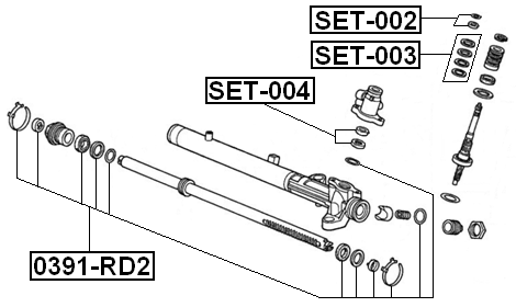 Seal Set Power Steering Valve FEBEST SET-002 OEM 06534-S84-A01 | eBay