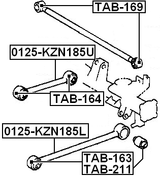 thumbnail image 2 of Febest MAB-087 Rear Track Control Rod Arm Bushing For Mitsubishi Outlander Lancer 2 of 5