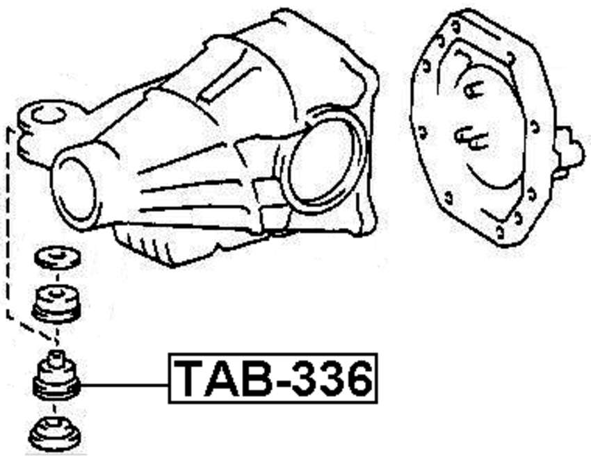TAB-336 Febest RIGHT REAR DIFFERENTIAL MOUNT 41651-50100 | eBay