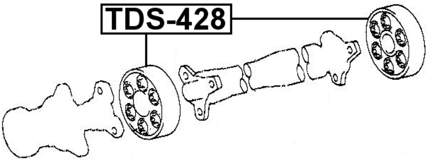 Coupling Kit Equipment Drive Shaft Febest TDS-428 Oem 04374-28020
