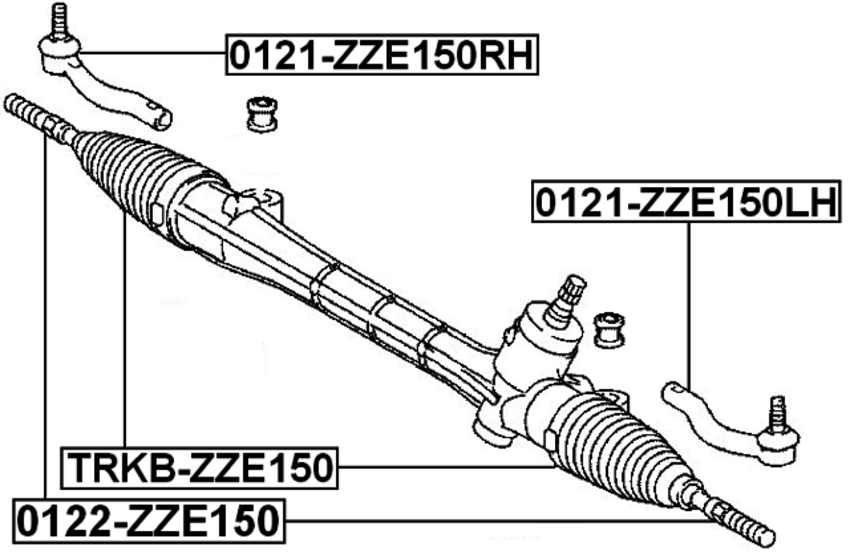 Steering Gear Boot Febest TRKB-ZZE150 OEM 45535-49015 | eBay